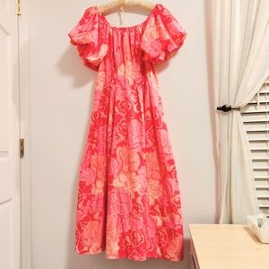 Gingham And Heels Floral Dress